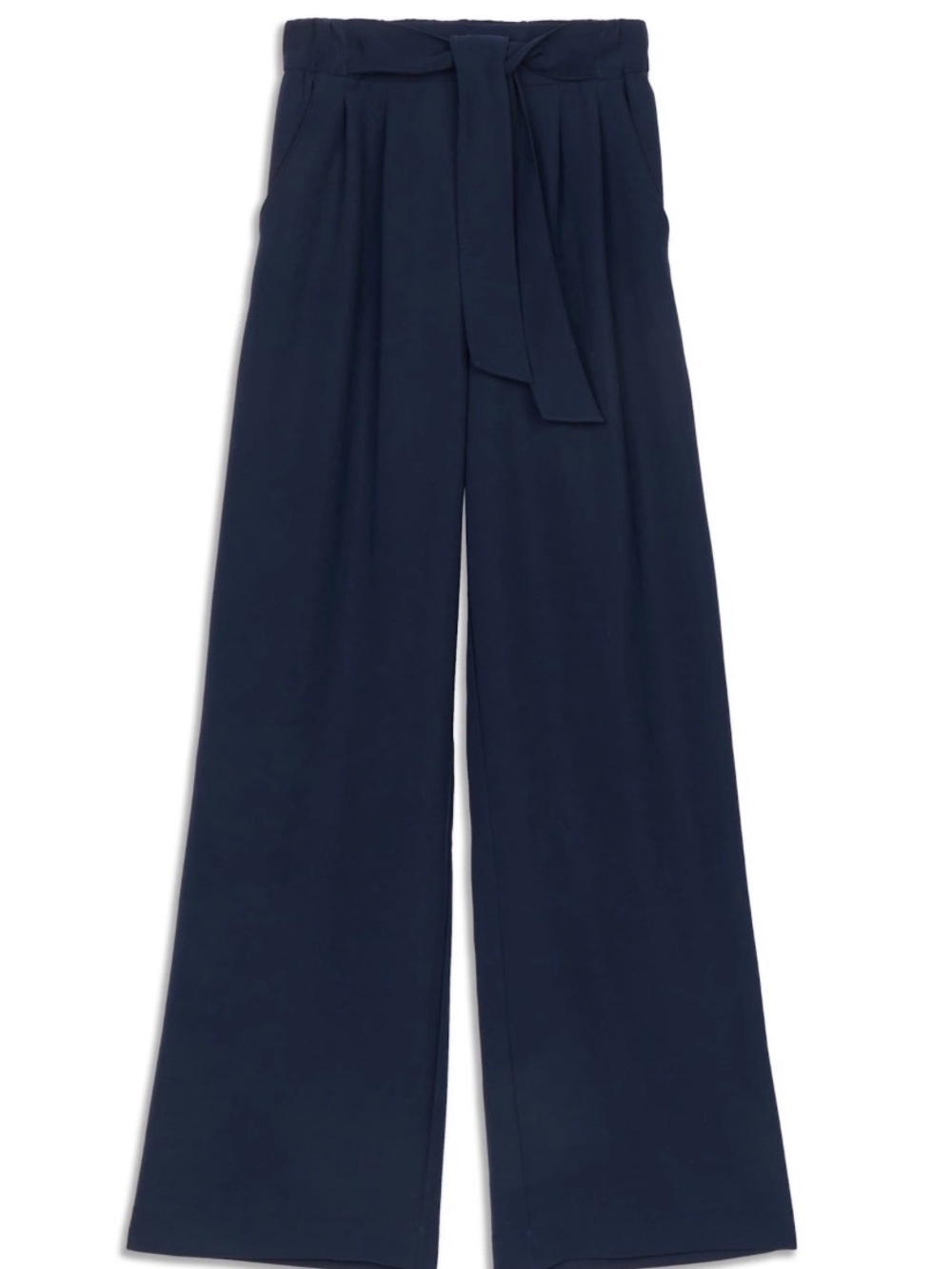 lululemon athletica Navy Wide-Leg Tie-Waist Pants size 6 inseam 32
